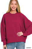 Ribbed Balloon Sleeve Pullover