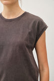 Basic Acid Wash Capped Sleeve Tee