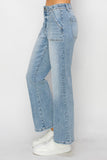 High Rise Ankle Falre Patch Pocket Jeans