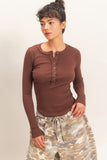 Henley Long Sleeve Top