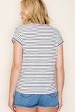 Varsity Taped Hem Striped Top