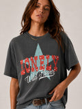 Lonely Wild Flower Mineral-washed T-shirt
