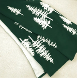 50x60 Grn/wht Pine Tree Throw