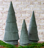 Tall Green Holiday Ceramic Trees