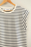 Striped Cap Sleeve