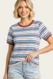 Color Accented Multi Striped Top