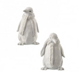 6" Resin Frozen Forest Flocked Penquin