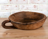 Wood Parat W/ Handle Heavily Distressed
