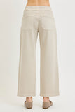 Elastic Band Slouchy Crop Baggy Patch Pockets Jeans