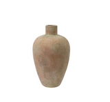 Cer Taper Vase Pink Clav 7"w, 13"h