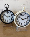 Metal/wood Weathered Clock