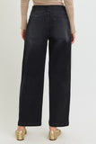 Elastic Band Slouchy Crop Baggy Patch Pockets Jeans