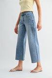 Mid Rise Wide Leg Crop