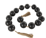 Wd Blk Beaded Grlnd 64"w