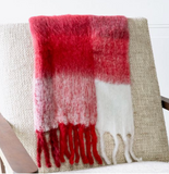 50 X 60 Red Color Block Throw