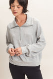 Half-zip Collar Raglan Pullover