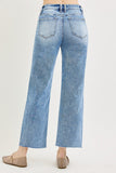 Mid Rise Ankle Straight Seamed Jeans