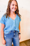 Short Sleeve Textured Sweater Cardigan