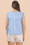 Ruffle Detail Solid Knit Top Ruffle Detail Solid Knit Top