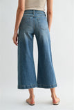 High-rise Wide Leg Crop Trouser Hem